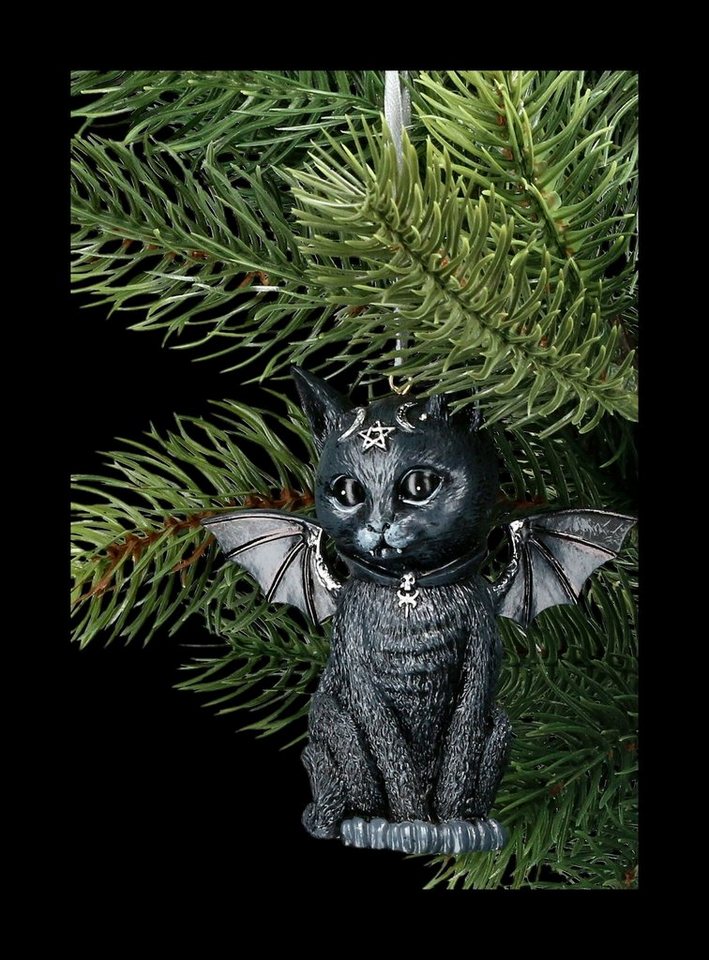 Figuren Shop GmbH Christbaumschmuck Christbaumschmuck - Katze Malpuss - Nemesis Now Christbaumkugel Weihnachten Fantasy Deko (1-tlg) von Figuren Shop GmbH