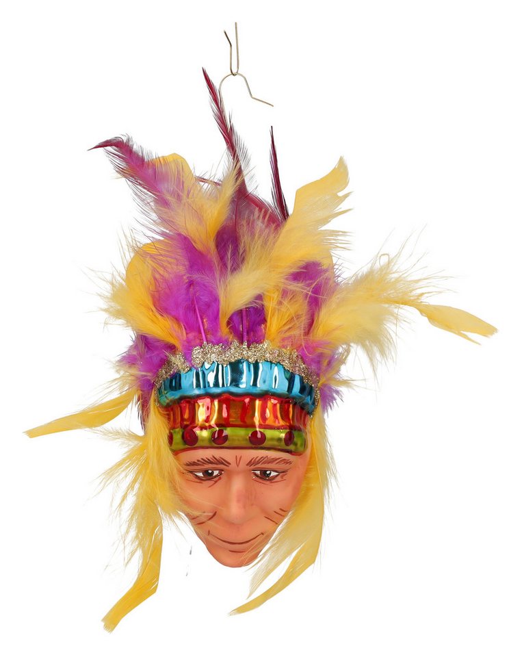 Figuren Shop GmbH Christbaumschmuck Weihnachtskugel - Ureinwohner Amerika - Wilder Westen Deko Weihnachten (1-tlg) von Figuren Shop GmbH