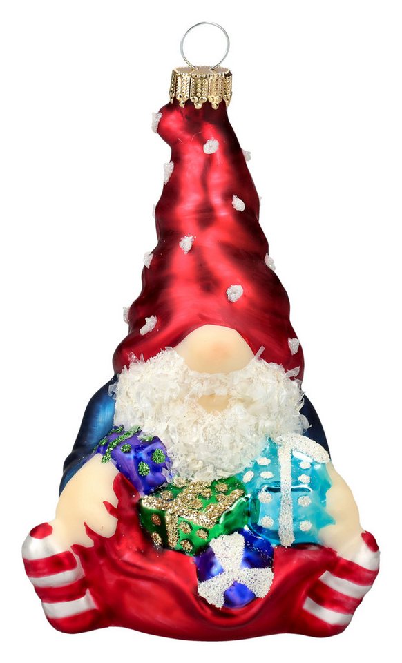 Figuren Shop GmbH Christbaumschmuck Weihnachtskugel - Wichtel Zwerg - Christbaumschmuck Dekoanhänger Deko (1-tlg) von Figuren Shop GmbH