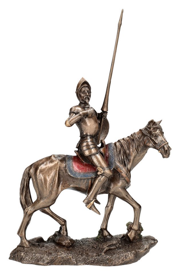 Figuren Shop GmbH Dekofigur Don Quijote Figur auf Pferd mit Lanze - Veronese - Dekofigur Ritter von Figuren Shop GmbH