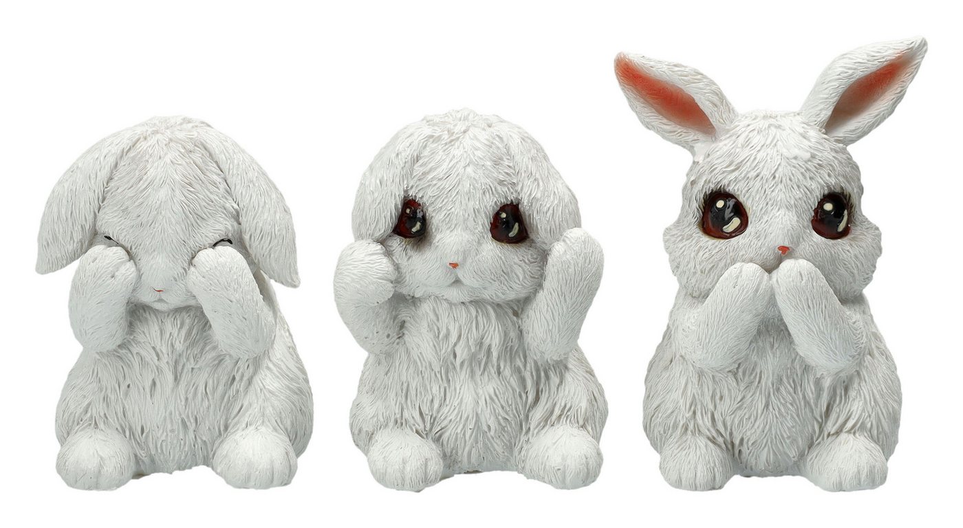 Figuren Shop GmbH Dekofigur Häschen Figuren – 3er Set Deko Hasen Statue Polyresin handbemalt Figuren Shop GmbH Dekofigur Häschen Figuren – 3er Set Deko Hasen Statue Polyresin handbemalt von Figuren Shop GmbH