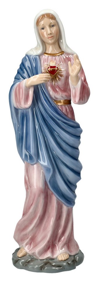 Figuren Shop GmbH Dekofigur Heiligenfigur Porzellan - Unbeflecktes Herz Mariä - heilige Figur Deko von Figuren Shop GmbH