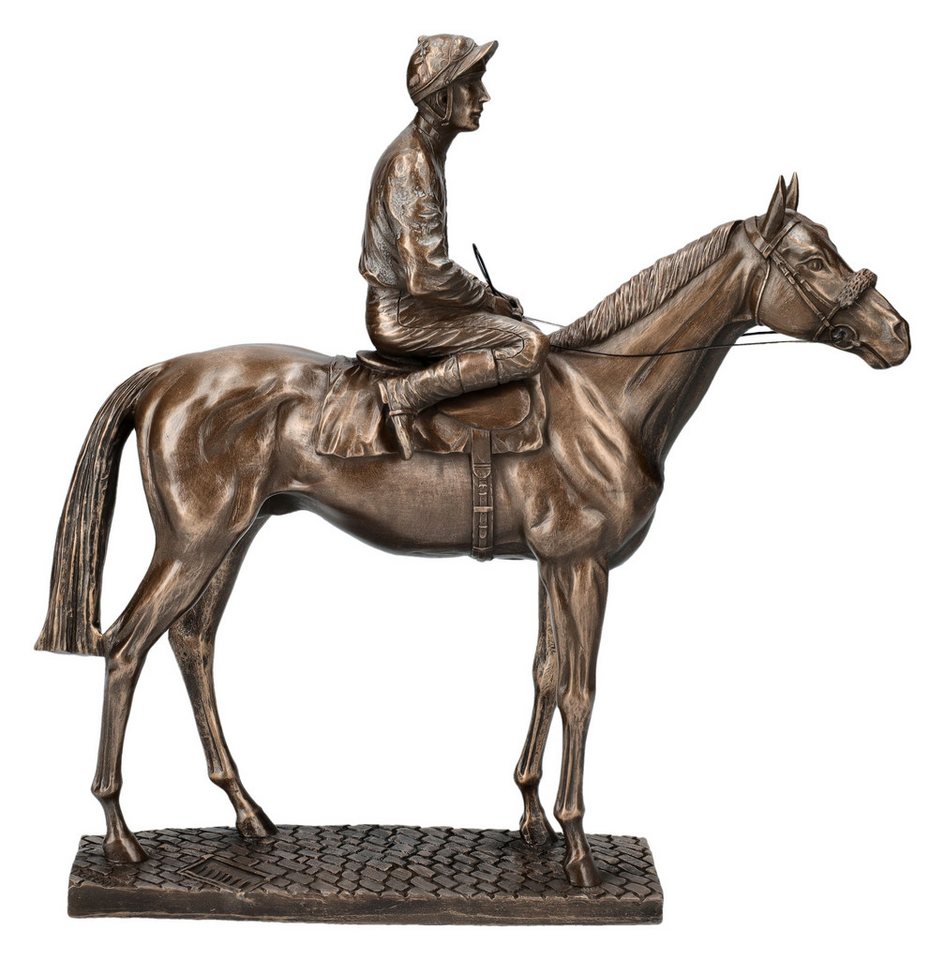 Figuren Shop GmbH Dekofigur Reiter Figur - Sport der Könige - Dekofigur Pferdefigur Jockey von Figuren Shop GmbH