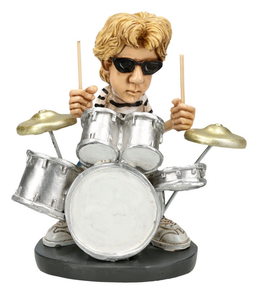 Figuren Shop GmbH Dekofigur Rockstar Figur Drummer – Sammlerfigur 11 cm Kunststein handbemalt Figuren Shop GmbH Dekofigur Rockstar Figur Drummer – Sammlerfigur 11 cm Kunststein handbemalt von Figuren Shop GmbH