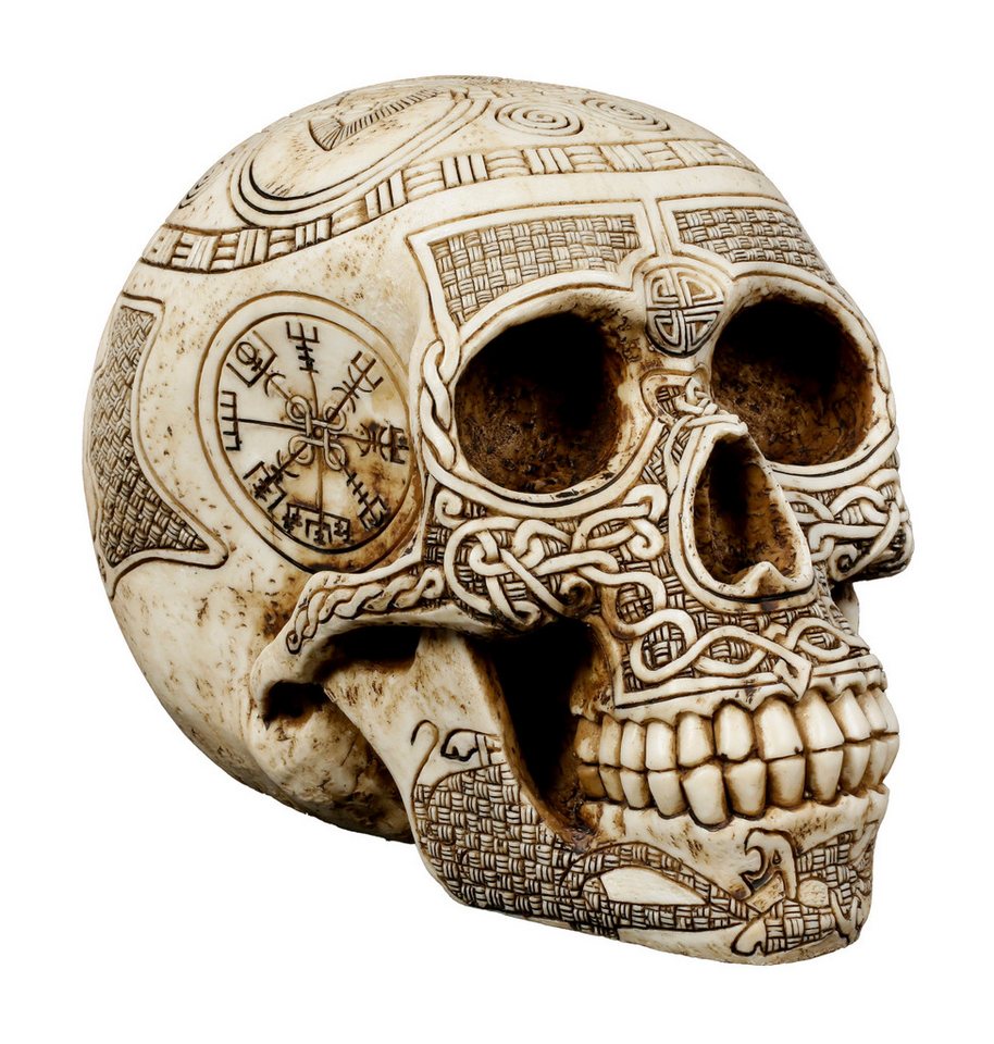 Figuren Shop GmbH Dekofigur Totenkopf - Germanen - Gothic Fantasy Halloweendeko Figuren Shop GmbH Dekofigur Totenkopf - Germanen - Gothic Fantasy Halloweendeko von Figuren Shop GmbH