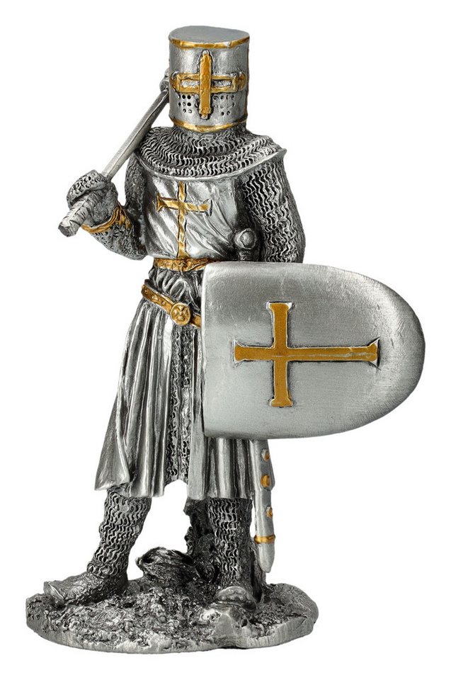 Figuren Shop GmbH Dekofigur Zinnfigur - Kreuzritter mit Axt und Schild - Veronese - Dekofigur Deko von Figuren Shop GmbH