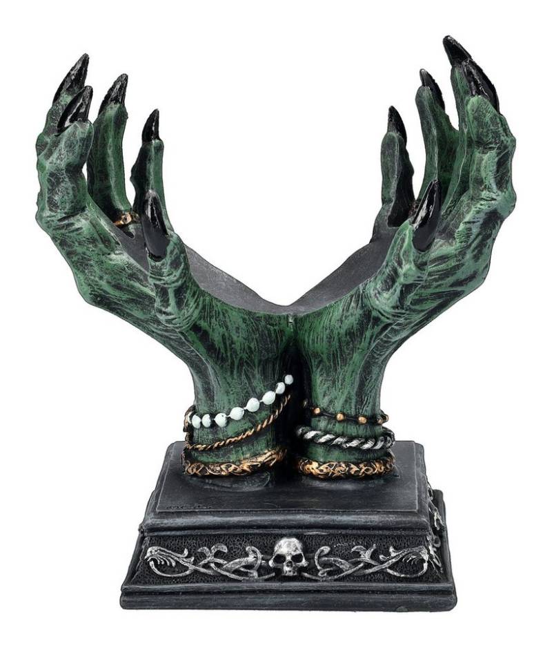 Figuren Shop GmbH Dekoobjekt Wahrsagerkugel-Halter - Beyond the Grave - Fantasy Deko Dekohände von Figuren Shop GmbH