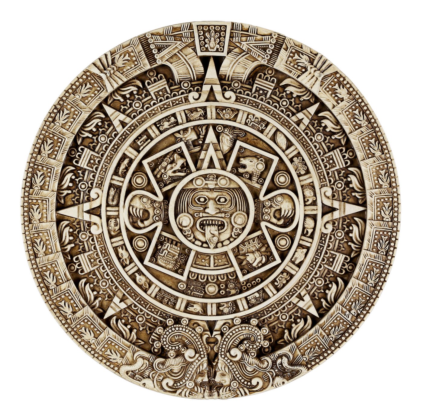 Figuren Shop GmbH Dekoobjekt Wandrelief - Azteken Kalender - Dekoration Mythologie Figuren Shop GmbH Dekoobjekt Wandrelief - Azteken Kalender - Dekoration Mythologie von Figuren Shop GmbH