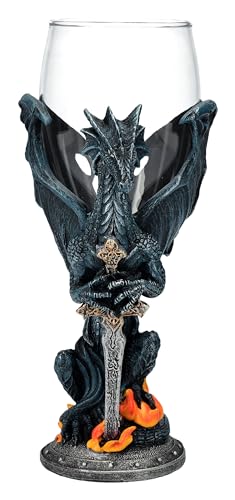 Figuren Shop GmbH Drachen-Kelch Fire Blade by Ruth Thompson – 150ml, Gothic Weinkelch, Fantasy Drachenglas von Figuren Shop GmbH