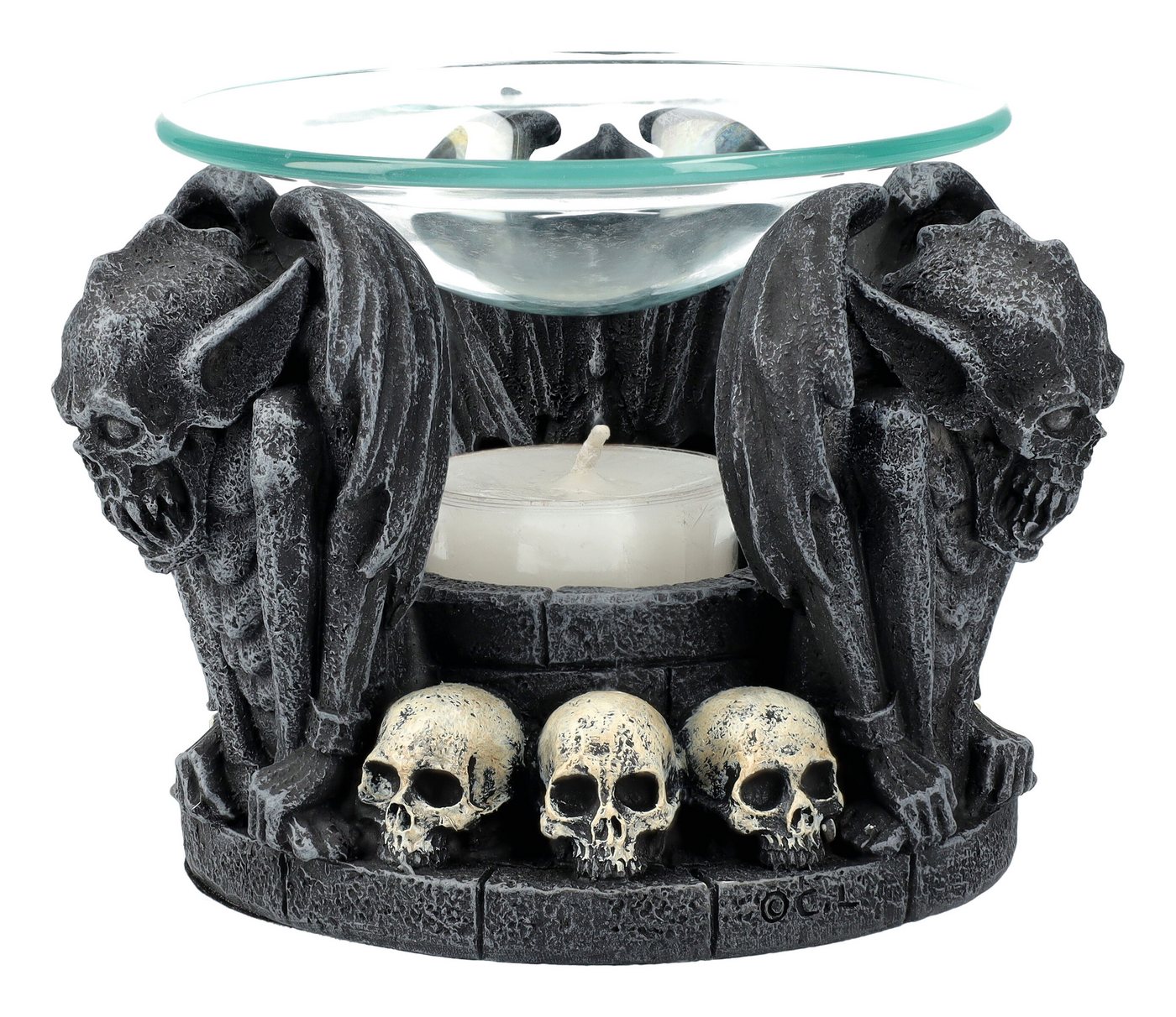 Figuren Shop GmbH Duftlampe Duftlampe - Nosferatu mit Schädeln - Gothic Totenkopf Gargoyles Deko von Figuren Shop GmbH