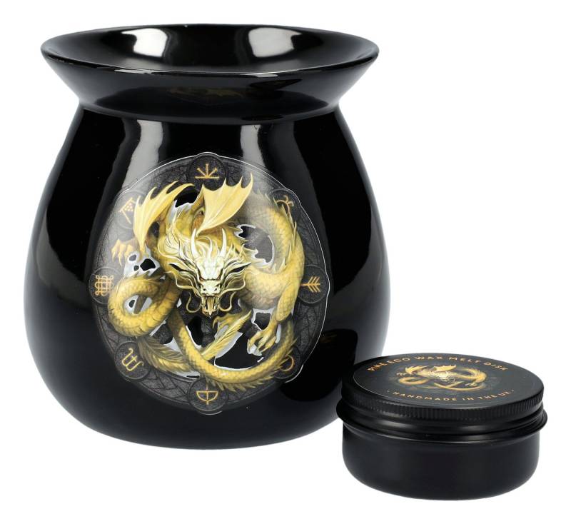 Figuren Shop GmbH Duftlampe Duftlampen Geschenkset - Drache Imbole - Fantasy Deko Teelichthalter von Figuren Shop GmbH