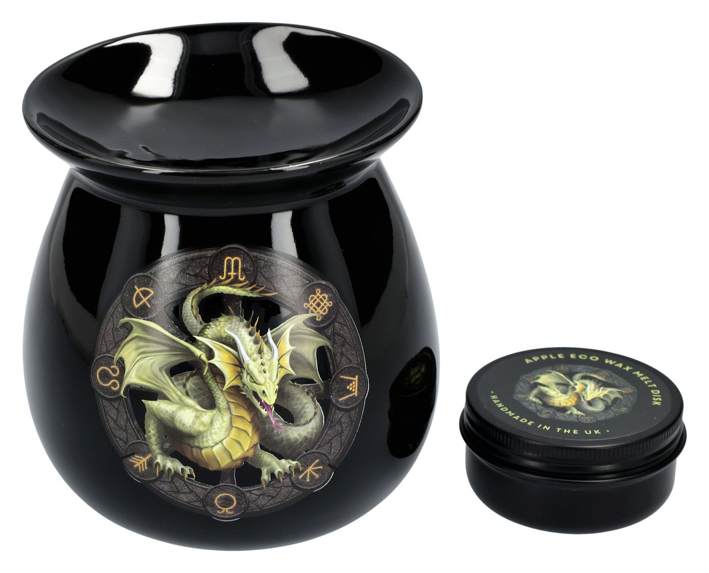 Figuren Shop GmbH Duftlampe Duftlampen Geschenkset - Drache Mabon - Fantasy Dekoration Teelichthalter von Figuren Shop GmbH