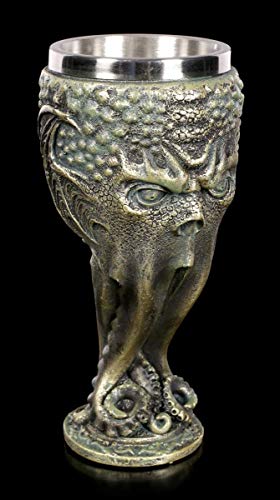 Figuren Shop GmbH Fantasy Trink-Kelch - Cthulhu | Deko-Kelch Trink-Becher Weinbecher Deko-Artikel HP-Lovecraft, mit Edelstahl-Einsatz, H 17 cm Figuren Shop GmbH Fantasy Trink-Kelch - Cthulhu | Deko-Kelch Trink-Becher Weinbecher Deko-Artikel HP-Lovecraft, mit Edelstahl-Einsatz, H 17 cm von Figuren Shop GmbH