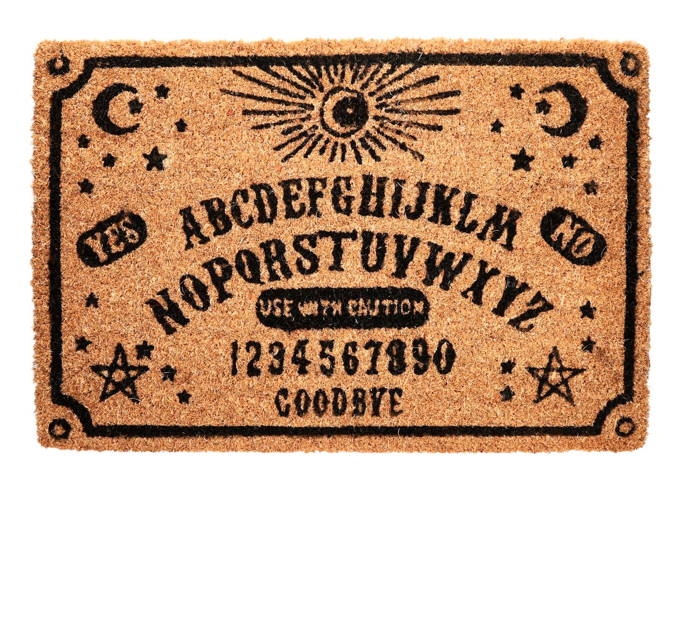 Figuren Shop GmbH Fußmatte Ouija Fußmatte – Hexenbrett Deko Witchboard PVC Rückseite 60x40, Hauseingang Figuren Shop GmbH Fußmatte Ouija Fußmatte – Hexenbrett Deko Witchboard PVC Rückseite 60x40, Hauseingang von Figuren Shop GmbH