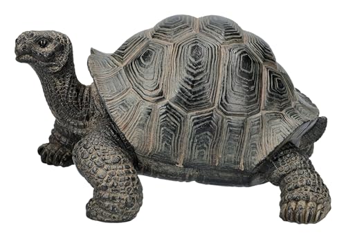 Figuren Shop GmbH Gartenfigur Landschildkröte 17 cm von HotAnt - Realistische Schildkröte als Garten Deko von Figuren Shop GmbH