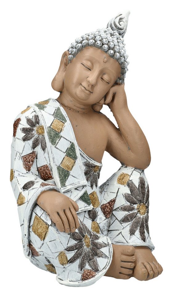Figuren Shop GmbH Gartenfigur Zen Buddha Figur – Outdoor Deko Garten Statue wetterbeständig 43 cm von Figuren Shop GmbH