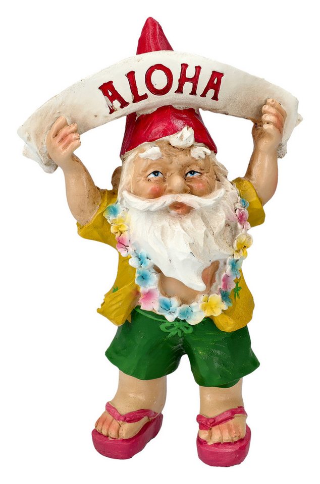 Figuren Shop GmbH Gartenzwerg Gartenzwerg Figur - Aloha - lustige Gartenfigur Garten Dekoration Deko Figuren Shop GmbH Gartenzwerg Gartenzwerg Figur - Aloha - lustige Gartenfigur Garten Dekoration Deko von Figuren Shop GmbH
