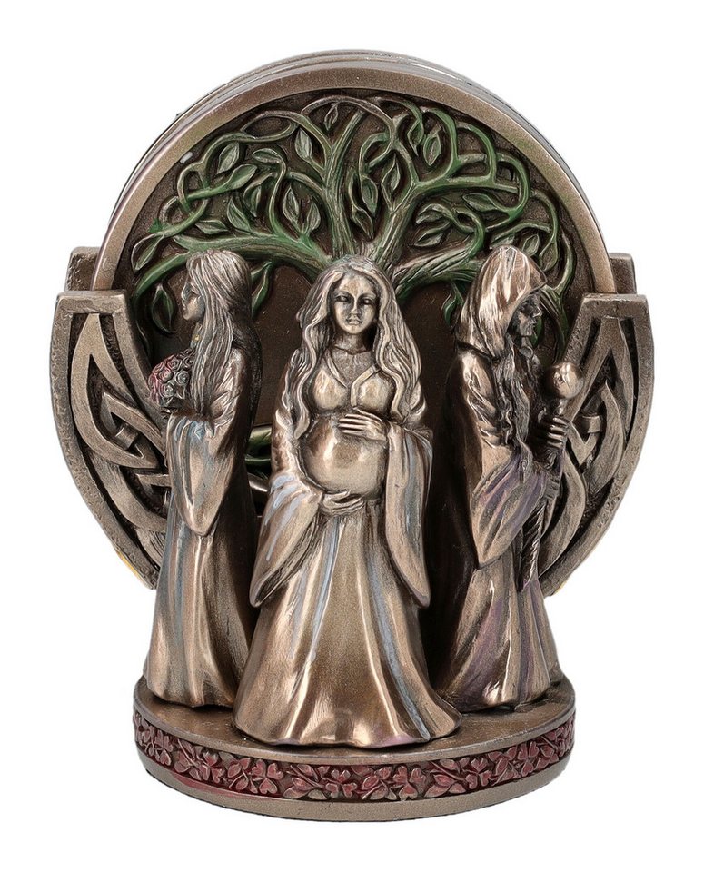 Figuren Shop GmbH Getränkeuntersetzer Untersetzer Wicca - Jungfrau Mutter altes Weib - Mythologie Dekoration, 5-tlg. von Figuren Shop GmbH