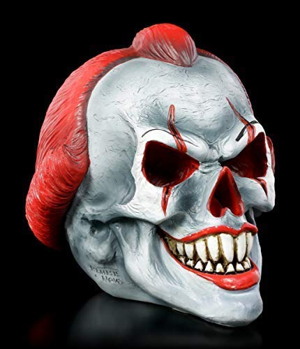 Figuren Shop GmbH Gothic Totenkopf Horror-Clown - Play Time | Fantasy Dekofigur, handbemalt von Figuren Shop GmbH