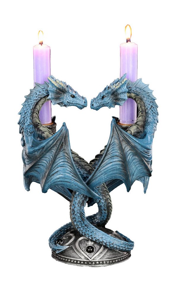 Figuren Shop GmbH Kerzenhalter Kerzenhalter Drachen Herz - Dragon Heart by Anne Stokes - Gothic von Figuren Shop GmbH