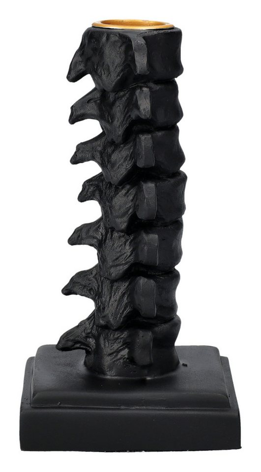 Figuren Shop GmbH Kerzenständer Kerzenhalter Wirbelsäule - Vertebrae - Kerzenständer Fantasy Skelett von Figuren Shop GmbH