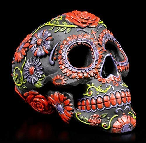 Figuren Shop GmbH Mexikanischer Gothic Totenkopf - Sugar Blooms | Fantasy-Artikel, handbemalt Figuren Shop GmbH Mexikanischer Gothic Totenkopf - Sugar Blooms | Fantasy-Artikel, handbemalt von Figuren Shop GmbH