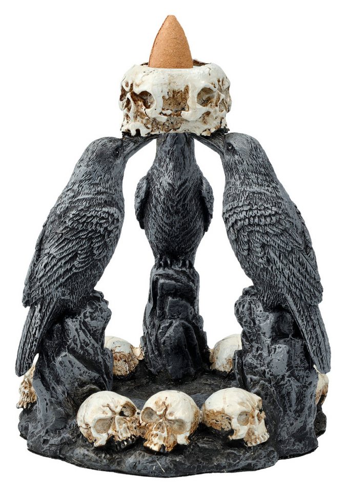 Figuren Shop GmbH Räuchermännchen Rückfluss-Räucherhalter - Mystische Raben - Gothic Backflow-Räucherhal Figuren Shop GmbH Räuchermännchen Rückfluss-Räucherhalter - Mystische Raben - Gothic Backflow-Räucherhal von Figuren Shop GmbH