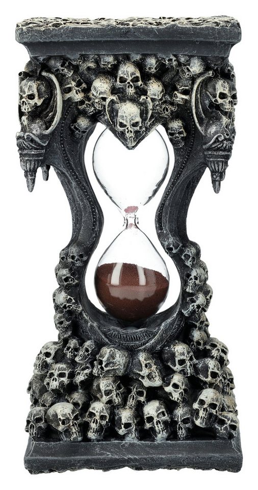 Figuren Shop GmbH Sanduhr Sanduhr Totenköpfe - Sands of Death - Spiral - Gothic Dekoration von Figuren Shop GmbH