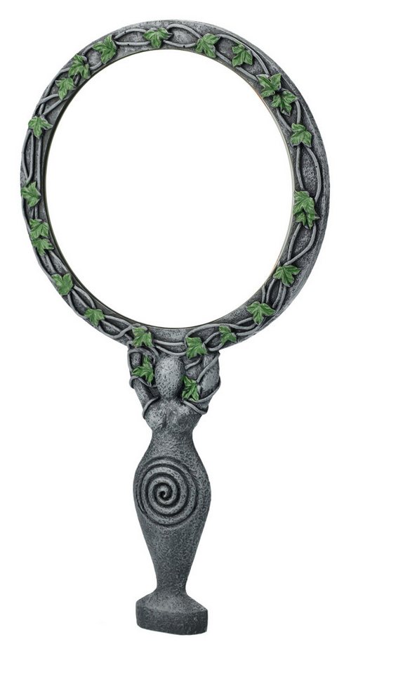 Figuren Shop GmbH Spiegel Handspiegel - Dreifaltige Spiral Göttin - magischer Spiegel Dekoration von Figuren Shop GmbH