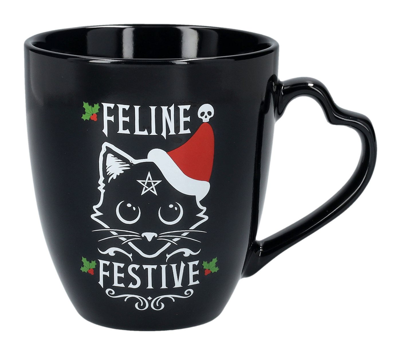 Figuren Shop GmbH Tasse Tasse Weihnachts-Katze - Feline Festive - Weihnachten Teetasse Alchemy, Fine Bone China von Figuren Shop GmbH