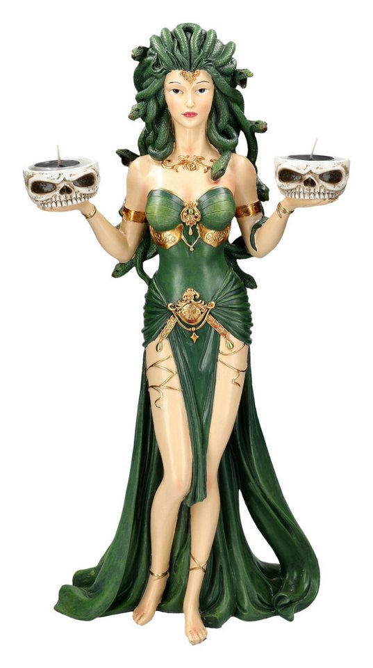 Figuren Shop GmbH Teelichthalter Medusa Statue – Mythologie Figur mit Schädel Teelichthalter 55 cm Deko Figuren Shop GmbH Teelichthalter Medusa Statue – Mythologie Figur mit Schädel Teelichthalter 55 cm Deko von Figuren Shop GmbH