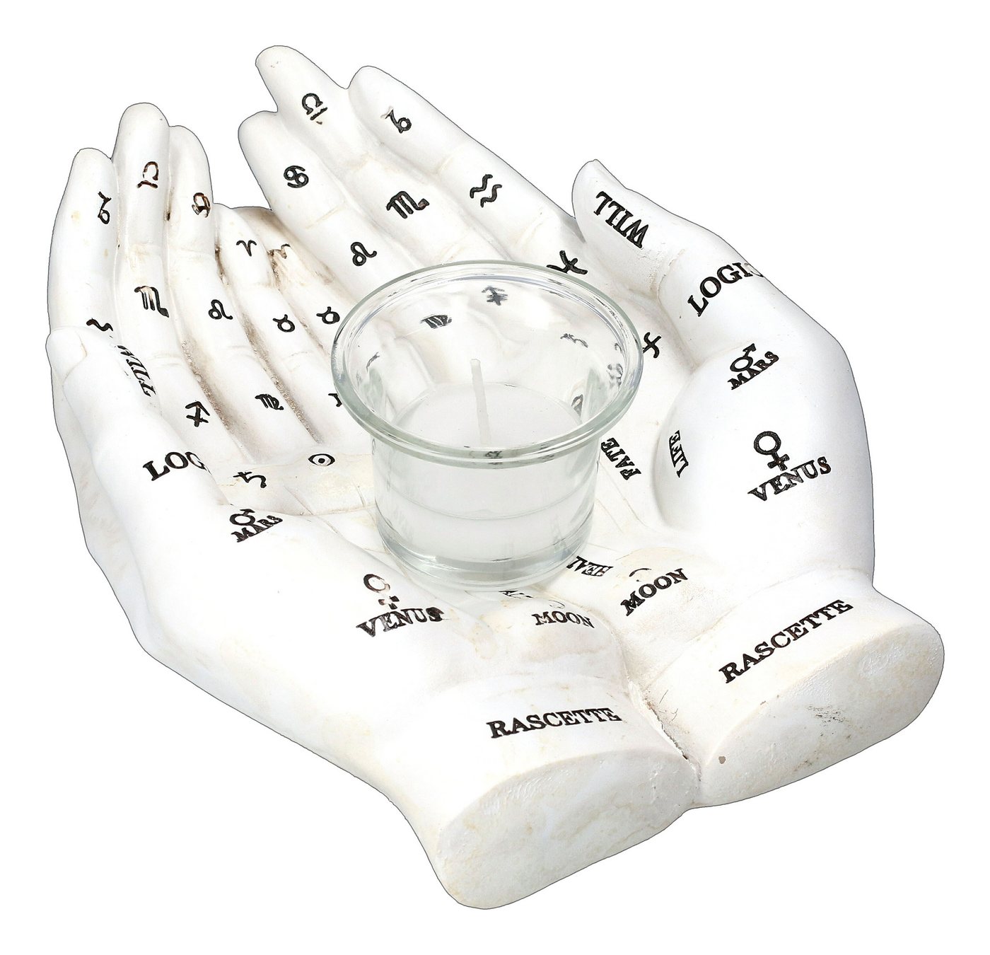 Figuren Shop GmbH Teelichthalter Teelichthalter Handleser weiß - Palmist's Guide - Dekoration Figuren Shop GmbH Teelichthalter Teelichthalter Handleser weiß - Palmist's Guide - Dekoration von Figuren Shop GmbH