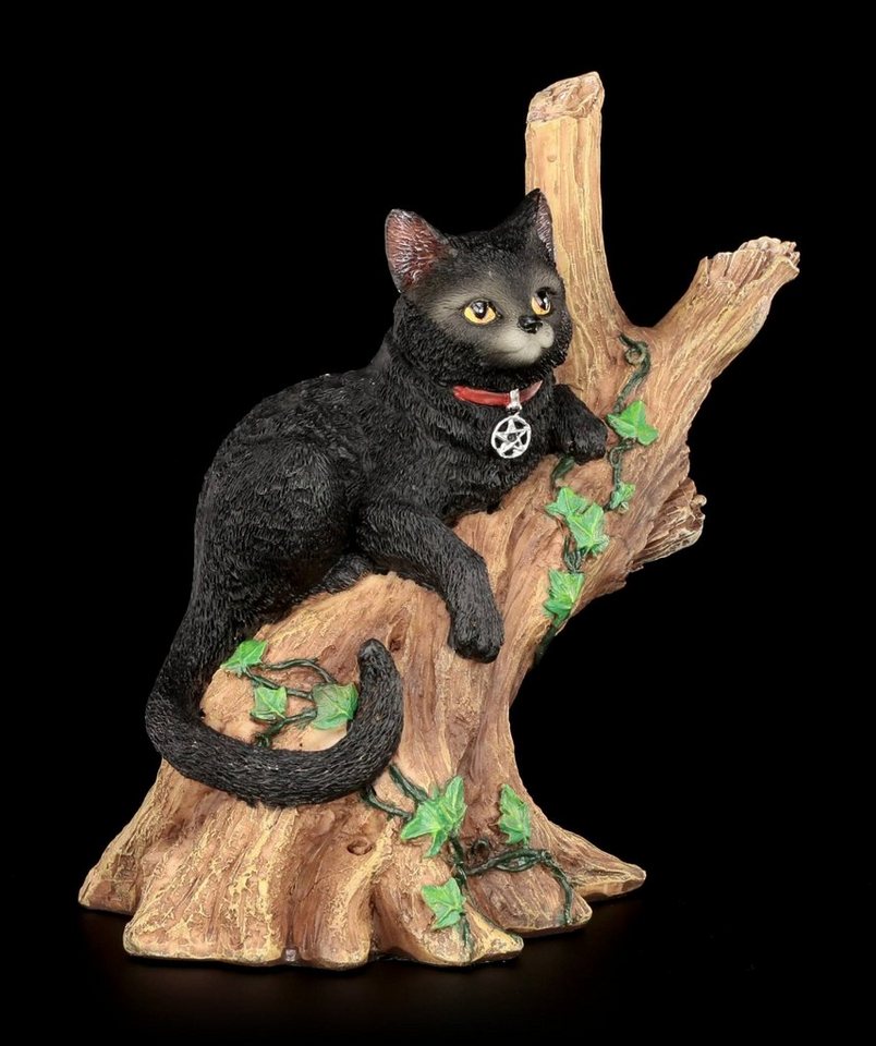 Figuren Shop GmbH Tierfigur Hexen Katze - Onyx auf Baum - Nemesis Now Fantasy Deko von Figuren Shop GmbH