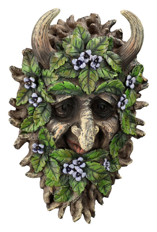 Figuren Shop GmbH Wanddekoobjekt Wandrelief - Greenman Alder - Fantasy Wandbehang Vegetationsgott Deko von Figuren Shop GmbH