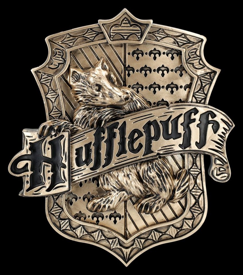 Figuren Shop GmbH Wanddekoobjekt Wandrelief Harry Potter Hufflepuff Wappen Wanddeko Fantasy Dekoration von Figuren Shop GmbH