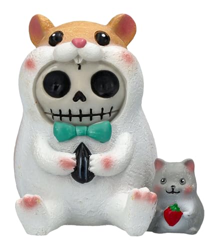 Furrybones Figur 'Hammy' – Skurriler Hamster im Skelett-Kostüm, handbemalte Dekofigur, 7 cm Höhe von Figuren Shop GmbH