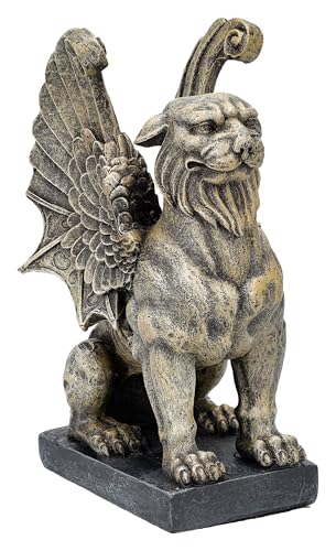 Gargoyle Figur Beschützer Löwe 16 cm - Gotik Statue, Mystische Deko, Gargoyle-Skulptur von Figuren Shop GmbH