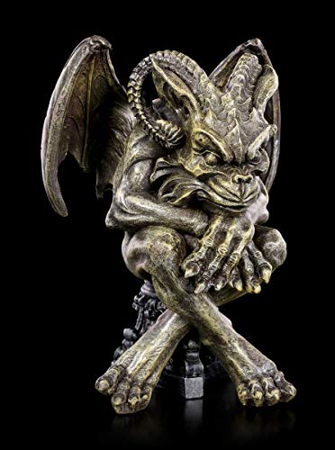 Gargoyle Gothic Figur - Listiger Teufel | Fantasy-Figur, Deko-Figur, Skulptur, Statue, H 15 cm von Figuren Shop GmbH