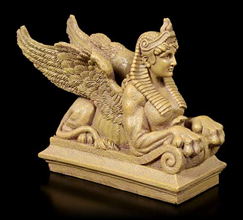 Geflügelte Sphinx Figur - Ptolemäisch | Deko-Figur, handbemalt von Figuren Shop GmbH