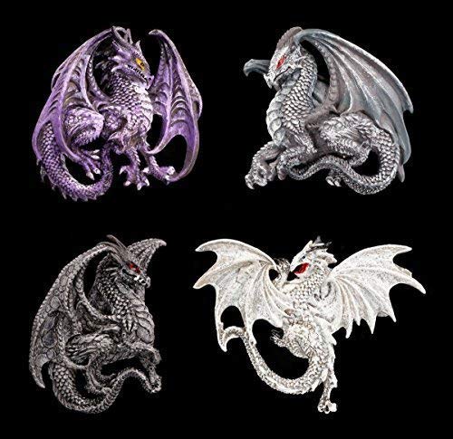 Kühlschrank Magnete - Drachen Legenden 4er Set - Fantasy Deko Figur von Figuren Shop GmbH