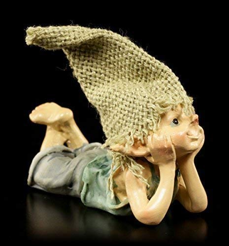 Pixie Kobold Figur träumt - ACH ja. | Gnom Deko Zwerg von Figuren Shop GmbH