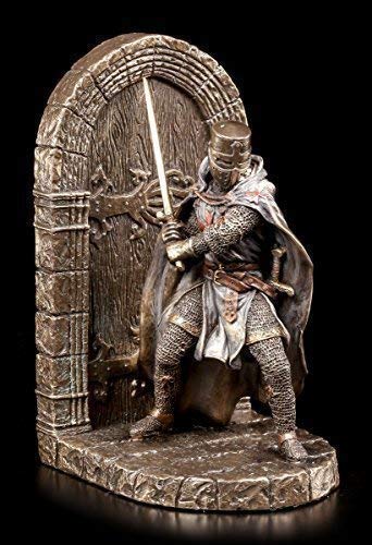 Ritter Buchstütze rechts - einzeln | Deko Figur Kreuzritter Veronese bronziert von Figuren Shop GmbH