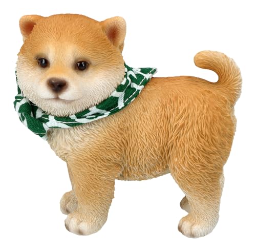 Shiba Inu Figur stehend mini – Handbemalte Polyresin Dekofigur, 8 cm, Hunde Statue von Figuren Shop GmbH