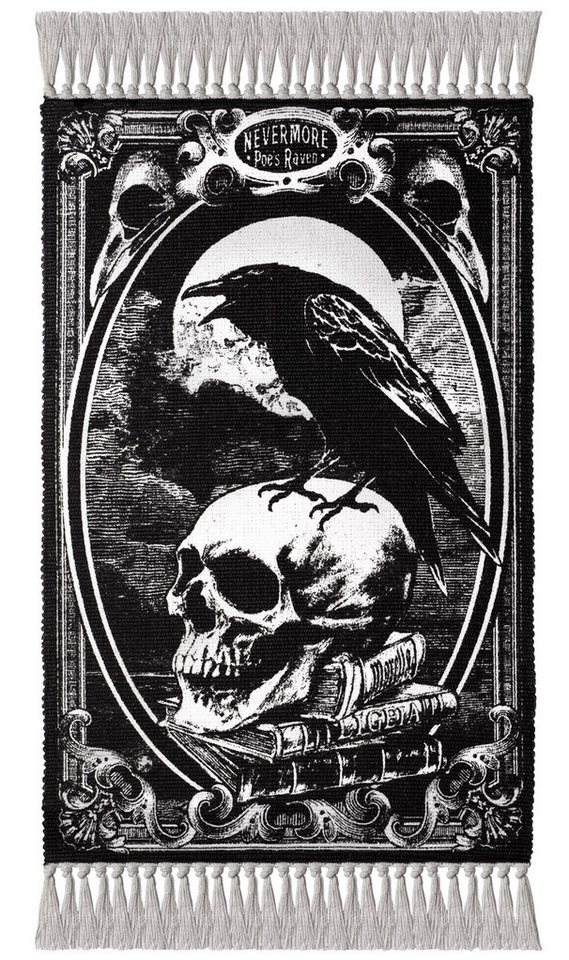 Teppich Teppich Totenkopf - Poes Rabe - „Poes Raven – Nevermore“ - Alchemy Eng, Figuren Shop GmbH, Höhe: 52 mm von Figuren Shop GmbH