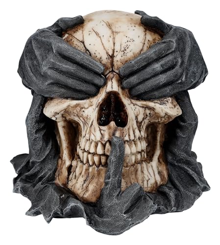 Totenkopf Figur - Nichts Böses sehen, hören, Sagen, 13 cm by Spiral - Totenschädel, Skull, Monster, Dämon, Schädel, Deko von Figuren Shop GmbH