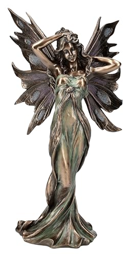 Veronese Elfenfigur - Bronzierte Schönheit mit grünen Akzenten, 25 cm Höhe, Kunststein, Fee, Statue, Deko von Figuren Shop GmbH