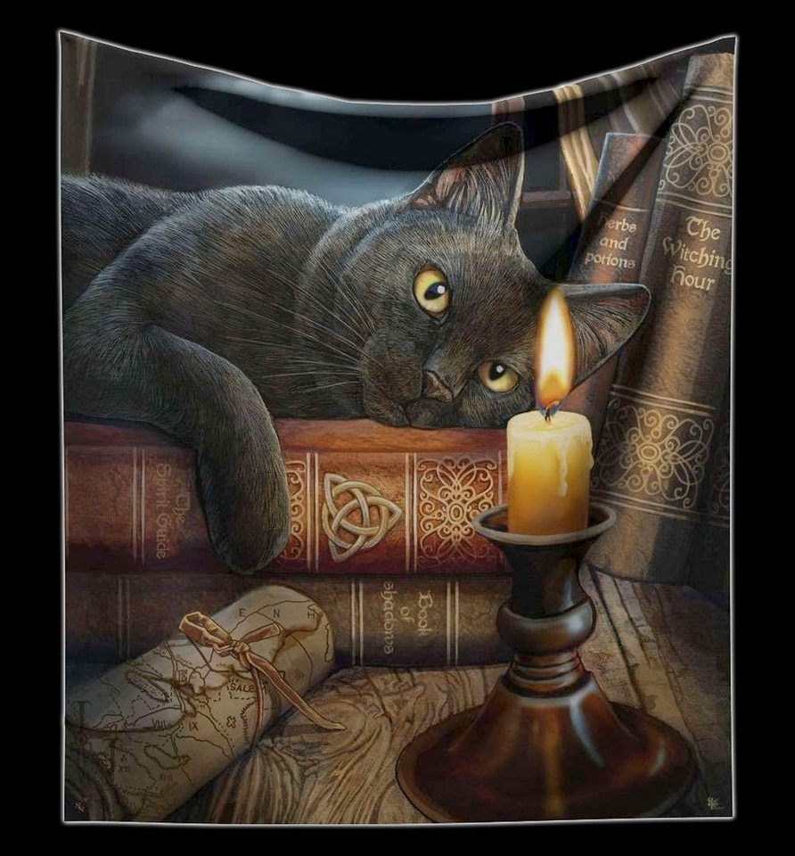 Wohndecke Kuscheldecke Hexen Katze - Witching Hour von Lisa Parker - Fantasy, Figuren Shop GmbH von Figuren Shop GmbH