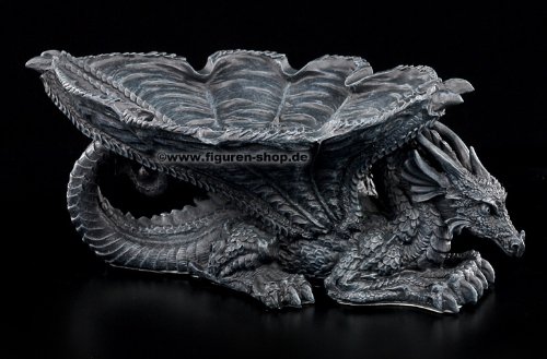 Drachen Aschenbecher oder Schale - Figur Statue Dragon von Figuren-Shop.de