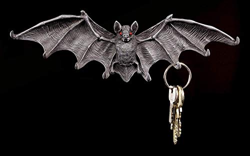 Figuren-Shop.de Fledermaus Schlüsselbrett mit roten Augen - Gothic von Figuren-Shop.de