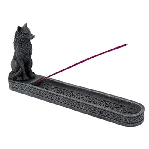 PTC Räucherhalter - Schwarzer Wolf - Gothic aus Kunststein PTC Räucherhalter - Schwarzer Wolf - Gothic aus Kunststein von PTC
